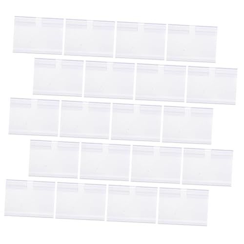 Homoyoyo 80 Stück Teiliges PVC Preisschild Transparent Stabile Kunststoff preisschilder mit Doppelhaken Praktische Etikettenhalter für Supermarkt Einzelhandelsregale Einfach Anbringbar und von Homoyoyo