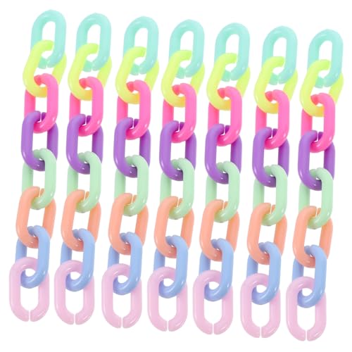 Homoyoyo 800 Stück Acryl Glieder Ringe Bunte Leichte Bruchsichere Kettenglieder mit Offenem Verschluss für DIY Schmuck Taschen und Handyketten Sichere Glatte Oberfläche Vielseitig von Homoyoyo