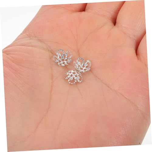 Homoyoyo 800 Stück Vintage Blumen Perlenkappen Spacer Beads Caps mit Filigranem Schneeflocken-design Metall Endkappen für Armband Ohrring Halskette DIY Schmuckherstellung von Homoyoyo