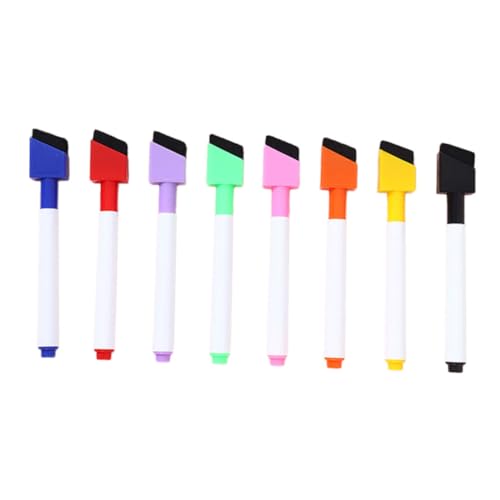 Homoyoyo 8Stücke Abwischbare Marker mit Radiergummi Lebendigen für Whiteboards für Schule Büro und Zuhause Langlebig und Praktisch für Kreatives von Homoyoyo