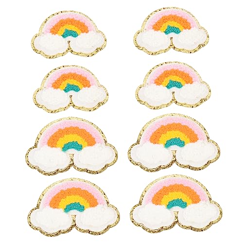 Homoyoyo 8Stücke DIY Kleiderflicken Aufnäher Bügelflicken Für Kleidung Reparaturflicken Doppellagige Gestickte Patches Kleine Große Flicken Für Jeans von Homoyoyo