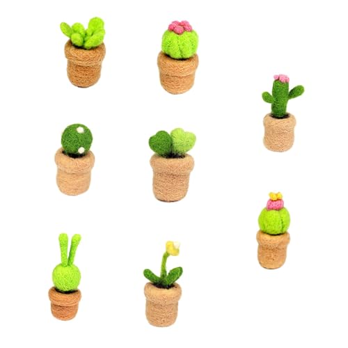 Homoyoyo 8Stücke DIY Nadelfilz für Mini Kaktus Dekorationen Wollfilz Starter Kit für Handarbeiten Weich und Atmungsaktiv für DIY Projekte und Heimdekoration Homoyoyo 8Stücke DIY Nadelfilz für Mini Kaktus Dekorationen Wollfilz Starter Kit für Handarbeiten Weich und Atmungsaktiv für DIY Projekte und Heimdekoration von Homoyoyo