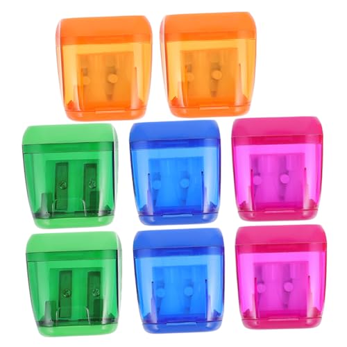 Homoyoyo 8Stücke Hand Bleistiftanspitzer Multifunktionale Manuelle Schärfer mit Deckel Zubehör für Schule Büro und Zuhause aus Langlebigem Material von Homoyoyo
