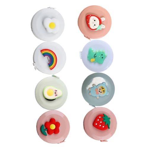 Homoyoyo 8Stücke Mini Maßband Teiliges Einziehbar für DIY Projekte Körpermessungen Niedliches Design und Mehr Langlebig von Homoyoyo