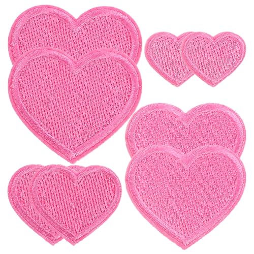 Homoyoyo 8Stücke Selbstklebende Herz Patches Verschiedenen Dekorative Stoffaufnäher Für Kleidung Hosen Und Accessoires Fellflecken Für Reparaturen von Homoyoyo