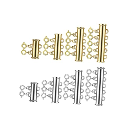 Homoyoyo 8Stücke Teiliges Magnetverschlüsse Für Schmuck Multifunktionale Karabinerhaken Silber Für Halsketten Und Armbänder Für DIY Accessoires Und Schmuckdekoration von Homoyoyo