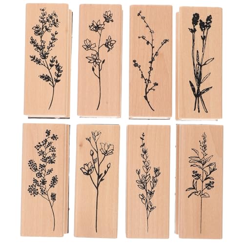 Homoyoyo 8Stücke Teiliges Retro Holzstempel Für DIY Bastelstempel Mit Pflanzenmustern Kleine Holzstempel Für Karten Und Scrapbooking Für Projekte Und Homoyoyo 8Stücke Teiliges Retro Holzstempel Für DIY Bastelstempel Mit Pflanzenmustern Kleine Holzstempel Für Karten Und Scrapbooking Für Projekte Und von Homoyoyo