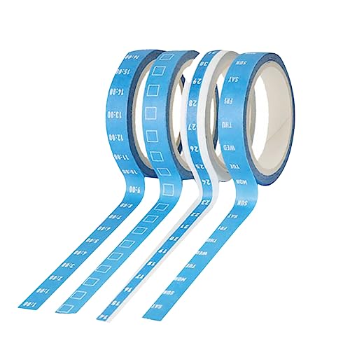 Homoyoyo 8Stücke Teiliges Zeitmanagement Washi Tape Effiziente Planungsbänder für Wochen und Tagesabläufe Dekorative Klebebänder für Scrapbooking und Journals Blau von Homoyoyo
