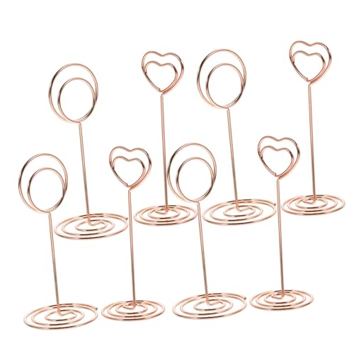 Homoyoyo 8Stücke Tischkartenhalter Roségold Platzkartenhalter Für Hochzeiten Feiern Und Events Runde Und Herzförmige Designs Stabiler Bildhalter Für Tischdekoration Homoyoyo 8Stücke Tischkartenhalter Roségold Platzkartenhalter Für Hochzeiten Feiern Und Events Runde Und Herzförmige Designs Stabiler Bildhalter Für Tischdekoration von Homoyoyo