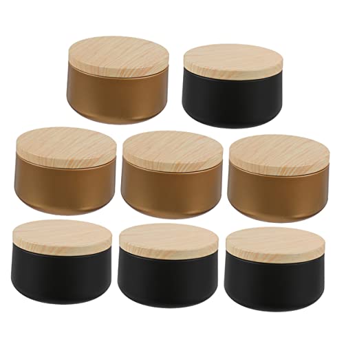 Homoyoyo 8Stücke Weißblech Kerzendosen mit Holzdeckel Geschenkboxen für DIY Kerzenherstellung Aufbewahrung für Dekorationen für Festlichkeiten und Besondere Homoyoyo 8Stücke Weißblech Kerzendosen mit Holzdeckel Geschenkboxen für DIY Kerzenherstellung Aufbewahrung für Dekorationen für Festlichkeiten und Besondere von Homoyoyo