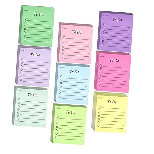 Homoyoyo 9 Stück Notepad Porto Memo Notizblock Kleine Notizpolster Büro Pads Für Lehrer Rechtspad Unterlage Klebrig Kleine Notizen Selbstklebende Notizblöcke Bunt Papier Homoyoyo 9 Stück Notepad Porto Memo Notizblock Kleine Notizpolster Büro Pads Für Lehrer Rechtspad Unterlage Klebrig Kleine Notizen Selbstklebende Notizblöcke Bunt Papier von Homoyoyo
