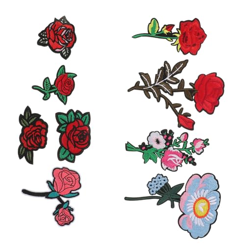 Homoyoyo 9 Stück Teiliges Beständige Rosenblüten Stickapplikationen zum Aufbügeln Vielseitige Patches für DIY Kleidung Taschen Hüte Leichte Kompakte und Langlebige Textilverzierung Homoyoyo 9 Stück Teiliges Beständige Rosenblüten Stickapplikationen zum Aufbügeln Vielseitige Patches für DIY Kleidung Taschen Hüte Leichte Kompakte und Langlebige Textilverzierung von Homoyoyo
