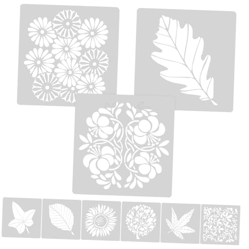 Homoyoyo 9 Stück Teiliges Blumenschablonen Langlebigem Pet Wiederverwendbar Leicht zu Reinigen für Wandgestaltung Acrylmalerei DIY Wohnkultur mit Großflächigen Blumen Blättermustern Homoyoyo 9 Stück Teiliges Blumenschablonen Langlebigem Pet Wiederverwendbar Leicht zu Reinigen für Wandgestaltung Acrylmalerei DIY Wohnkultur mit Großflächigen Blumen Blättermustern von Homoyoyo