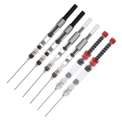 Homoyoyo 9 Stück Teiliges Füllfederhalter Tintenfüllgerät mit Absorber Robustes Edelstahl Ink Device Praktisches Nachfüllhilfsmittel für Europäische und Stifte für Schule und Büro von Homoyoyo