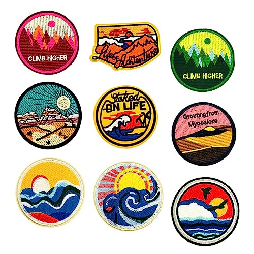 Homoyoyo 9 Stück Teiliges Runde Bügelflicken Cartoon Stickerei Applikationen DIY Patch für Kleidung Jeans Taschen Langlebige Aufnäher zum Aufbügeln und Verzieren von Jacken und Accessoires Homoyoyo 9 Stück Teiliges Runde Bügelflicken Cartoon Stickerei Applikationen DIY Patch für Kleidung Jeans Taschen Langlebige Aufnäher zum Aufbügeln und Verzieren von Jacken und Accessoires von Homoyoyo
