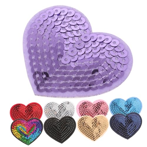 Homoyoyo 9 Stück Teiliges Selbstklebender Pailletten Herz Aufnäher Dekorative Stickerei Applikationen für Kleidung Taschen Hüte Langlebige DIY Flicken zum Reparieren und Verschönern Homoyoyo 9 Stück Teiliges Selbstklebender Pailletten Herz Aufnäher Dekorative Stickerei Applikationen für Kleidung Taschen Hüte Langlebige DIY Flicken zum Reparieren und Verschönern von Homoyoyo