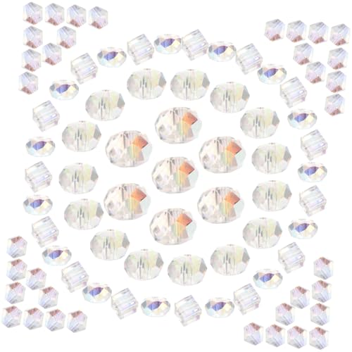 Homoyoyo 90 Stück Teiliges Glasperlen Transparent Ab Farbverlauf Facettierte Perlen Verschiedene Formen Für DIY Schmuckherstellung Armband Halskette Originelles Bastelmaterial Homoyoyo 90 Stück Teiliges Glasperlen Transparent Ab Farbverlauf Facettierte Perlen Verschiedene Formen Für DIY Schmuckherstellung Armband Halskette Originelles Bastelmaterial von Homoyoyo