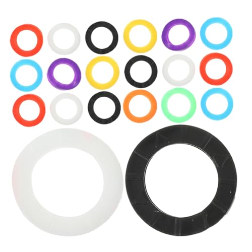 Homoyoyo 96 Stück Teiliges Bunte Silikon-schlüsselüberzüge Runde Key Caps aus Weichem Dehnbarem Silikon Installieren Farbcodierte Schlüsselkennzeichnung für Schnelle Identifikation und von Homoyoyo