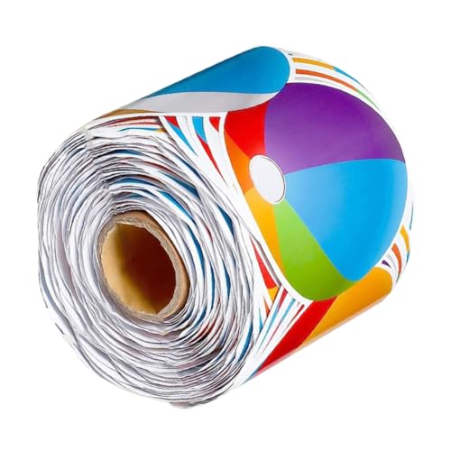 Homoyoyo Abnehmbare Pinnwand Randaufkleber Strandball Muster Border Trim DIY Zuschneidbar für Klassenzimmer Fenster Tür Wanddekoration von Homoyoyo