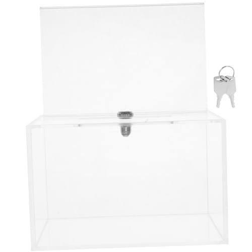 Homoyoyo Abschließbare Acryl spendenbox mit Schlitz und Schildhalter Transparente Robuste Vorschlagsbox für Schule Büro Gemeinde Vielseitige Klare Wahlurne für Abstimmungen und Feedback Homoyoyo Abschließbare Acryl spendenbox mit Schlitz und Schildhalter Transparente Robuste Vorschlagsbox für Schule Büro Gemeinde Vielseitige Klare Wahlurne für Abstimmungen und Feedback von Homoyoyo