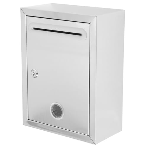 Homoyoyo Abschließbare Edelstahl vorschlagsbox Wandmontage Postbox mit Schlitz Sicherer Kummerkasten Spenden Wahlurne Vielseitige Metallbox für Büro und Öffentlichkeitsbereich Homoyoyo Abschließbare Edelstahl vorschlagsbox Wandmontage Postbox mit Schlitz Sicherer Kummerkasten Spenden Wahlurne Vielseitige Metallbox für Büro und Öffentlichkeitsbereich von Homoyoyo