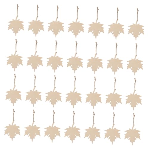 Homoyoyo Ahornblatt Anhänger Set DIY Hängedekorationen für Thanksgiving und Herbstfeiern Bunte Holztags zum Bemalen und Basteln für und Wohnaccessoires von Homoyoyo