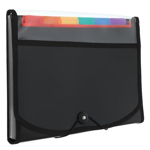 Homoyoyo Aktenordner Fächermappe mit Fächern Erweiterbarer Dokumenten Organizer aus Schwarzem PVC Mehrschichtiger Datei Organizer für Büro und Zuhause Großer Fassungsvermögen Praktische Homoyoyo Aktenordner Fächermappe mit Fächern Erweiterbarer Dokumenten Organizer aus Schwarzem PVC Mehrschichtiger Datei Organizer für Büro und Zuhause Großer Fassungsvermögen Praktische von Homoyoyo