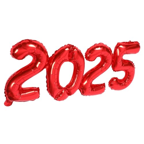Homoyoyo Aluminiumfolie Ballons Rot Langlebig und Reißfest für Silvesterparty Neujahrsdekoration und Festliche Anlässe Vielseitig Verwendbar für Wand Tür Fenster von Homoyoyo