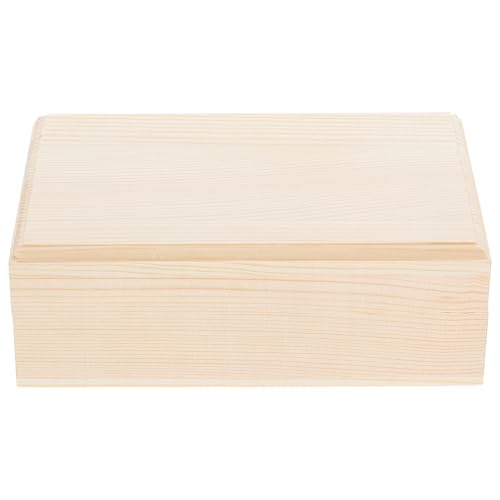 Homoyoyo Aufbewahrungsbox Aus Unbehandeltem Holz Holzetui Mit Magnetischem Klappdeckel – Organizer Für Schmuckandenken – Dekorative Schmuckschatulle Zum Selbermachen von Homoyoyo