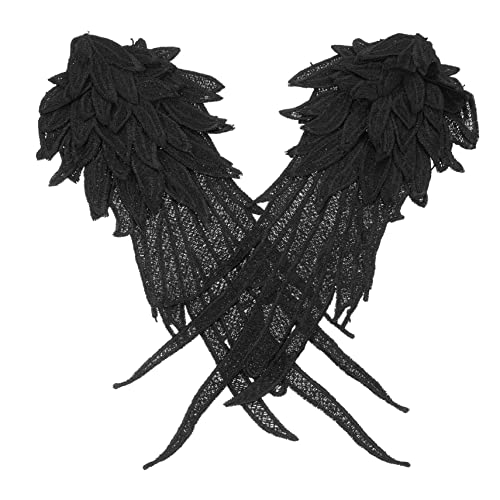 Homoyoyo Bestickte Spitzen Flügel Applikationen zum Aufnähen und Bügeln Eleganter Engelsflügel Spitzenpatch für DIY Kleidung Reparatur und Dekoration Schwarze Spitzen Flügel Patches Homoyoyo Bestickte Spitzen Flügel Applikationen zum Aufnähen und Bügeln Eleganter Engelsflügel Spitzenpatch für DIY Kleidung Reparatur und Dekoration Schwarze Spitzen Flügel Patches von Homoyoyo