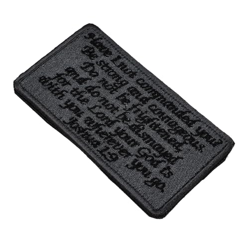 Homoyoyo Bestickter Bibel Spruch Patch zum Aufbügeln Wiederverwendbarer Reparatur Flicken Modischer DIY Aufnäher für Kleidung Rucksäcke und Taschen Grauschwarzer Stoffaufnäher Homoyoyo Bestickter Bibel Spruch Patch zum Aufbügeln Wiederverwendbarer Reparatur Flicken Modischer DIY Aufnäher für Kleidung Rucksäcke und Taschen Grauschwarzer Stoffaufnäher von Homoyoyo
