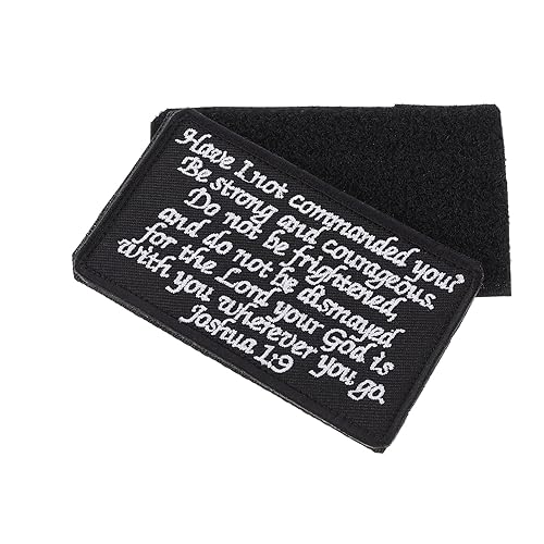 Homoyoyo Bibelvers Stickerei Patch Schwarzes Weißes Rucksackpatch für Kleidungsgestaltung zum Reparieren und Dekorieren von Kleidung Taschen und Rucksäcken Homoyoyo Bibelvers Stickerei Patch Schwarzes Weißes Rucksackpatch für Kleidungsgestaltung zum Reparieren und Dekorieren von Kleidung Taschen und Rucksäcken von Homoyoyo