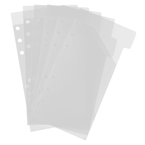 Homoyoyo Binder Tasche PP Transparent mit Schräger Umschlag für Bargeld und Budget Wiederverwendbare Einstecktasche für Ringordner Leicht Langlebig von Homoyoyo