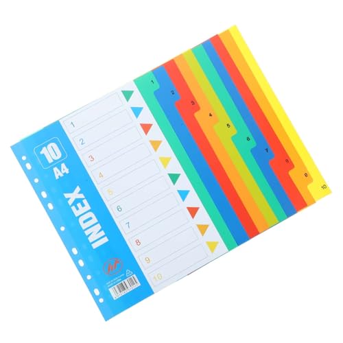 Homoyoyo Binder Trennblätter Teilig aus Langlebigem PP Material mit Beschreibbaren Registerkarten für Bürobedarf und Ordnerorganisation Kompatibel mit Ringbuch Praktische Dokumenten und von Homoyoyo