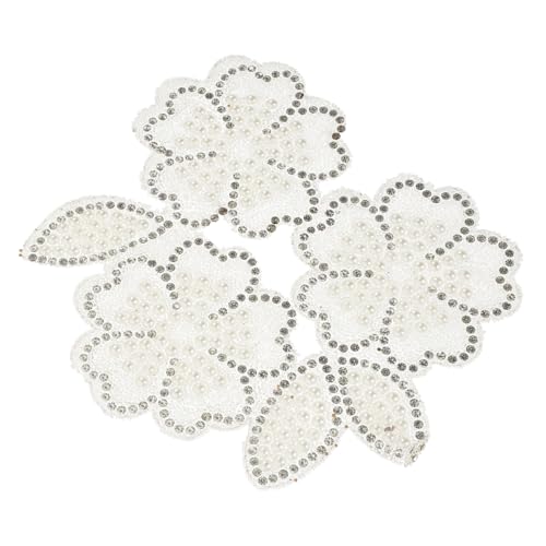 Homoyoyo Blumenform Strass Aufbügler für Kleidung Glitzernde Applikation für DIY Projekte Langlebig und Einfach Anzubringen für Jacken und Taschen von Homoyoyo
