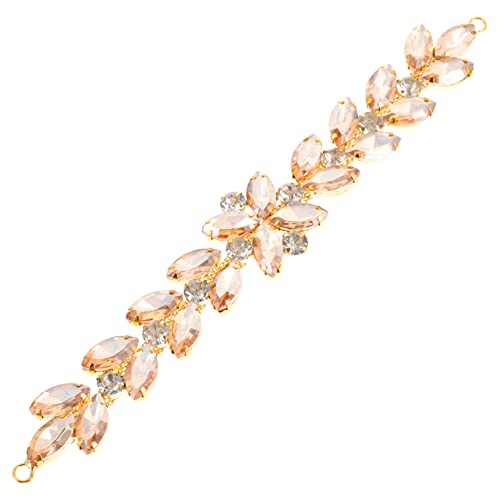 Homoyoyo Blumenkette Aus Strass Kleid Zubehör Hochzeit Braut- Dekorationen Für Hutflecken Diy-strass-patch- Schuhe Dekorative Strass-applikation Gürtelapplikation Glas Golden von Homoyoyo