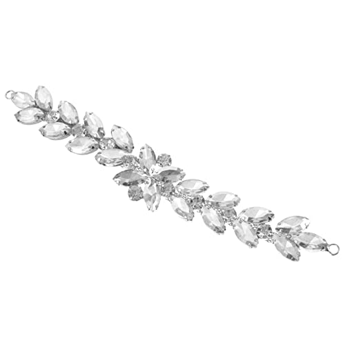 Homoyoyo Blumenkette aus Strass Strasssteine Braut- Junggesellinnenparty Accessoires für Frauen Dekoration haaraccessoires brautgürtel kleid Hutflecken Patches reparieren Glas Weiß von Homoyoyo