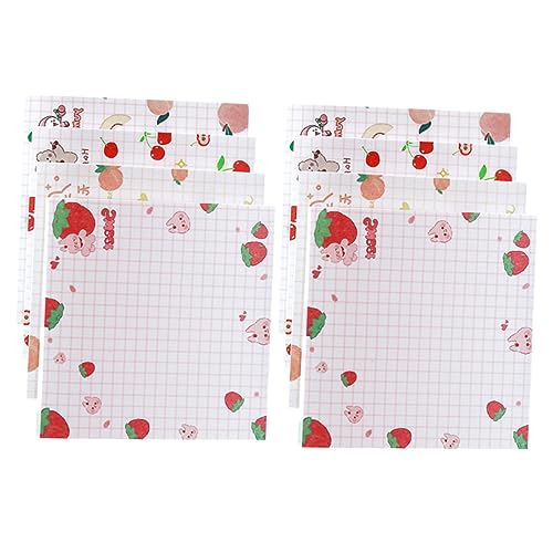 Homoyoyo Blumenmuster Sticky Memo Pads Praktische Notizblöcke für Schule Büro und Zuhause Haftnotizen für Wichtige Erinnerungen und Notizen Designs von Homoyoyo