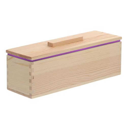 Homoyoyo Box Seifenform Set Seifenherstellung Für Kleine Einfache Runde Handgemachte Seife Bad Dekoform Gießform DIY Form Dekorationsform Wiederverwendbare Form Holz Lila von Homoyoyo