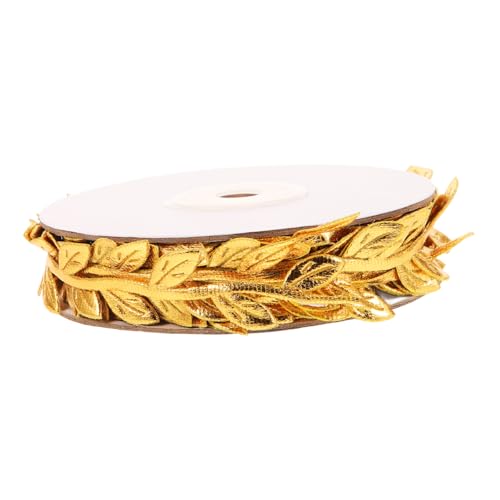 Homoyoyo Breites Blattmuster Geschenkband Goldfarbenes Dekoband für DIY Bastelprojekte Geschenkverpackung Blumenstrauß Wohnaccessoire Reißfestes Glattes Stoffband Homoyoyo Breites Blattmuster Geschenkband Goldfarbenes Dekoband für DIY Bastelprojekte Geschenkverpackung Blumenstrauß Wohnaccessoire Reißfestes Glattes Stoffband von Homoyoyo
