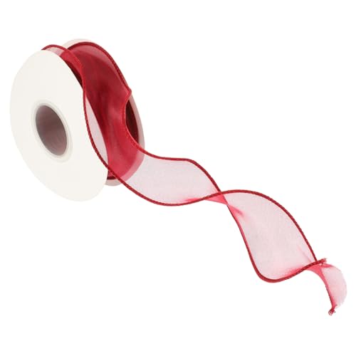 Homoyoyo Breites Verschleißfestes Fischschwanz dekoband in Weinrot DIY Geschenkverpackung Blumenarrangements Bastelband für Schleifen Partydeko Flexible Textur Langlebig und Farbintensiv von Homoyoyo