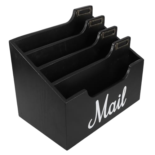 Homoyoyo Briefhalter Aus Holz Für Den Schreibtisch, Schreibtisch-organizer Mit Fächern, Aufbewahrungsbox Für Büromaterial, Arbeitsplatte, Brief- Und Papier-organizer Für Das Heimbüro von Homoyoyo