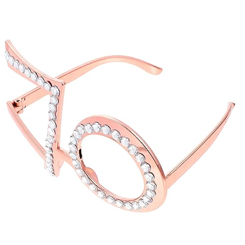 Homoyoyo Brille Brille für Geburtstagsfeiern Lustiges Partyzubehör Roségoldene Dekoration für Erwachsene Requisiten für Fotos und Unvergessliche Homoyoyo Brille Brille für Geburtstagsfeiern Lustiges Partyzubehör Roségoldene Dekoration für Erwachsene Requisiten für Fotos und Unvergessliche von Homoyoyo