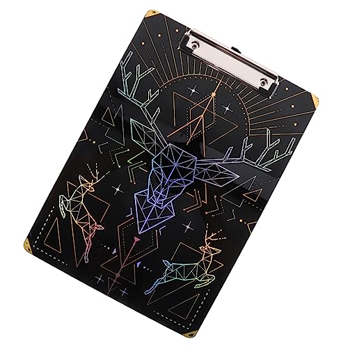 Homoyoyo Buchboardordner Multifunktions-Klemmbrett Papier Klemmbretter Doppelclip des Zwischenablettungsordners mit Büro-Schreibtafel Schreiben von Pad Clip Board Büroklammer Acryl Schwarz von Homoyoyo