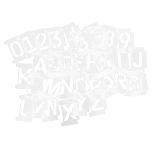 Homoyoyo Buchstaben Schablonen aus Hochwertigem Pet Kunststoff und Wiederverwendbar mit Buchstaben und Zahlen Leicht und Langlebig für DIY Malerei und Kreative Kinderbildung von Homoyoyo