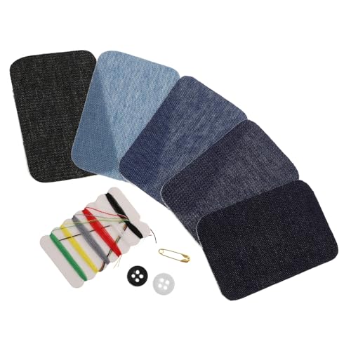 Homoyoyo Bügelflicken-Set Für Jeans Und Kleidung - 10 Blaue Stoffapplikationen Für Kreative DIY Projekte Ideal Für Pullover Hemden Und Jacken Langlebige Nähpatches Für Individuelle von Homoyoyo