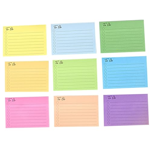Homoyoyo Bunte Haftnotizen Farben Tragbare Klebezettel für To Do Listen Selbstklebende Memo Pads für Büro Schule und Zuhause für Studenten und Lehrer von Homoyoyo