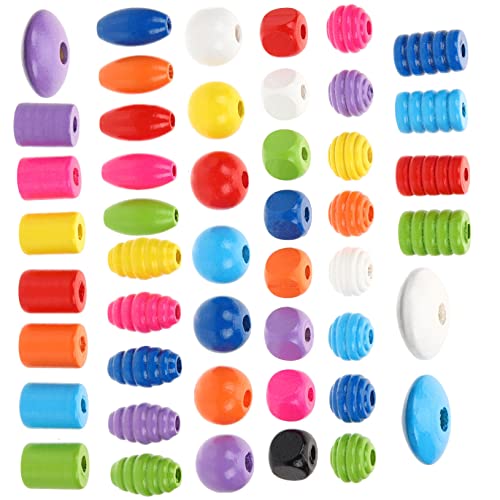 Homoyoyo Bunte Holzperlen mit Aufdruck Langlebige DIY Perlen zum Auffädeln Natürliche Holzperlen für Armbänder und Halsketten Glatte Oberfläche Vielseitig für Schmuckherstellung Homoyoyo Bunte Holzperlen mit Aufdruck Langlebige DIY Perlen zum Auffädeln Natürliche Holzperlen für Armbänder und Halsketten Glatte Oberfläche Vielseitig für Schmuckherstellung von Homoyoyo