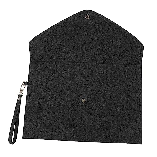 Homoyoyo Business-Reisetasche Blau Aktenordner mit Lanyard Organisatoren handhaben besprechungsmappe aktenkoffer briefumschläge Papier-Organizer-Ordner tragbare Umschlagmappe Filzstoff Grey von Homoyoyo