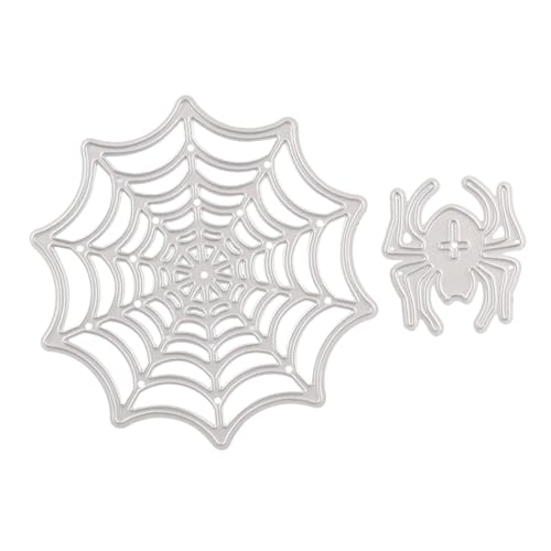 Homoyoyo Carbonstahl Stanzschablone Spinnennetz Halloween Prägeschablone DIY Scrapbooking Stanzform für Basteln Langlebig und Detailreich für und Hochzeitsdekoration von Homoyoyo